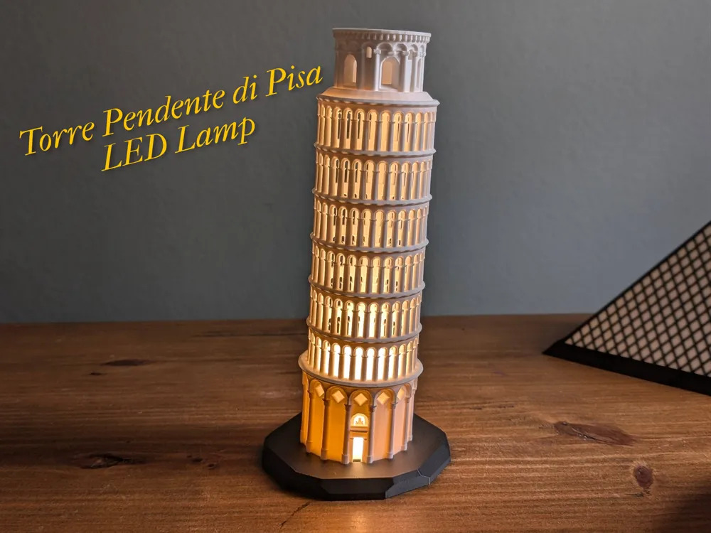 Torre Inclinada de Pisa - Luminária LED