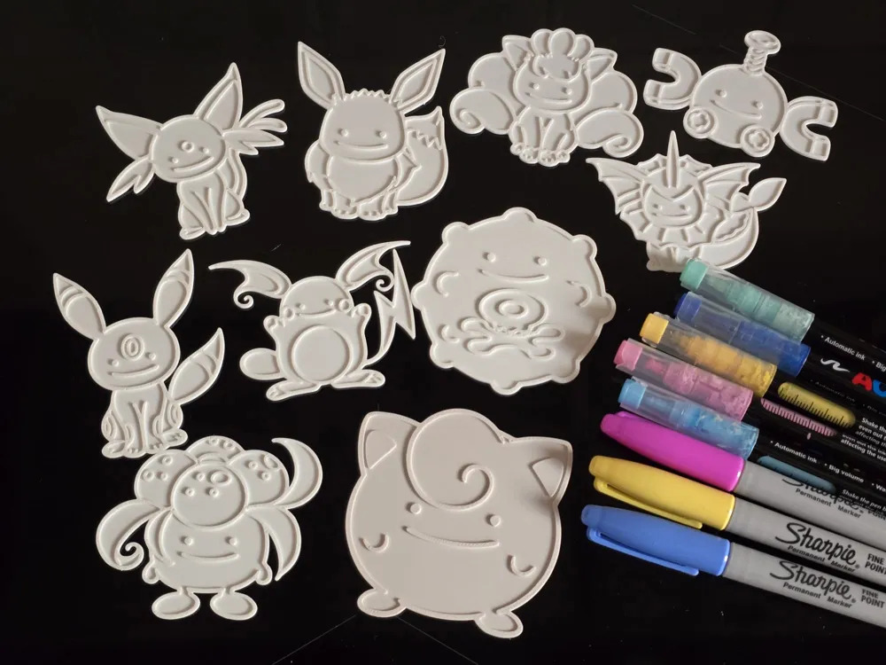Pokopia Ditto Pokemon Coloring Friends Craft Set 2