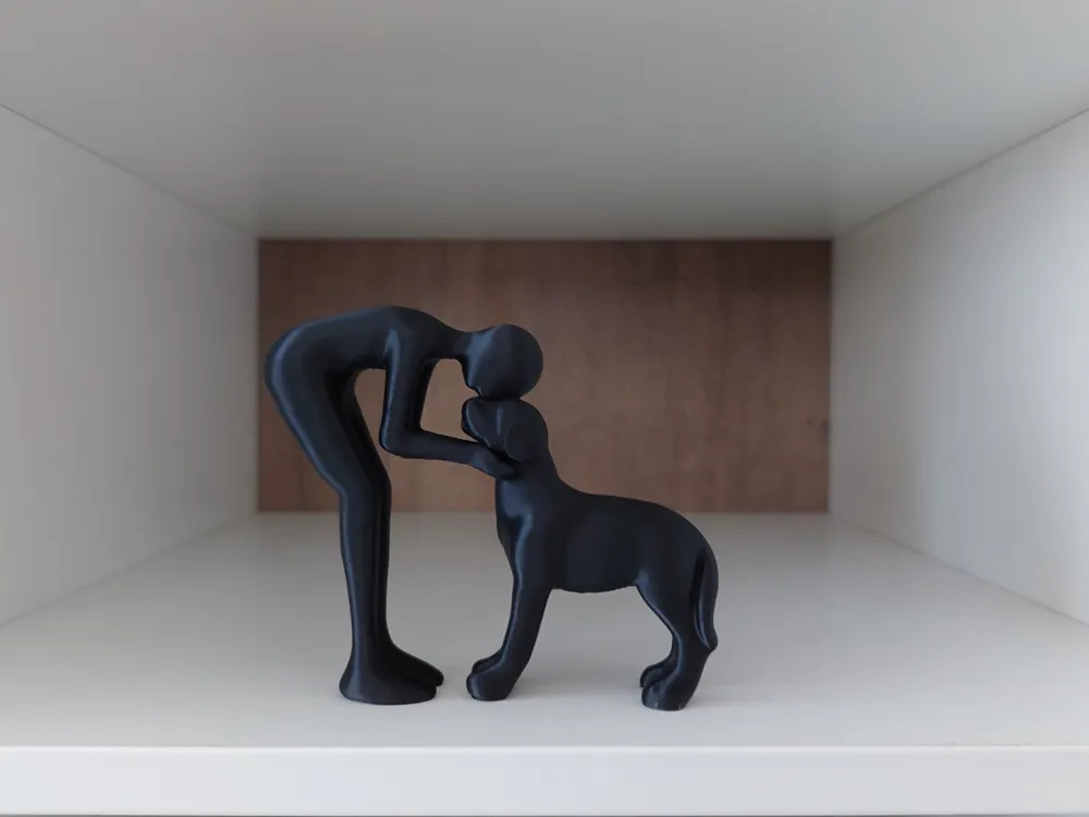 Amo meu cachorro Escultura minimalista moderna