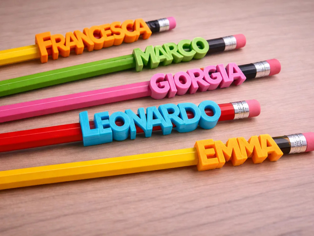 Nome inserível de lápis paramétrico personalizável