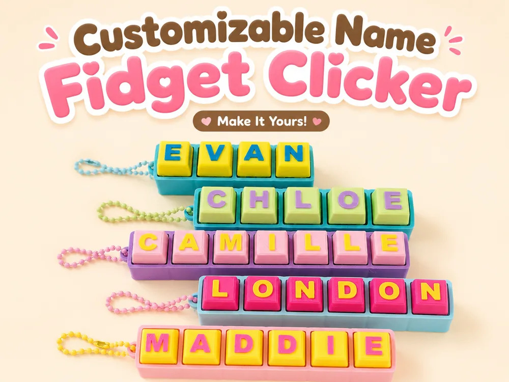 Clicker Fidget com Nome Personalizável